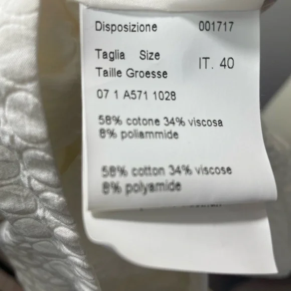 Piazza Sempione Italy Seersucker lined strapless cocktail dress - Picture 11 of 12